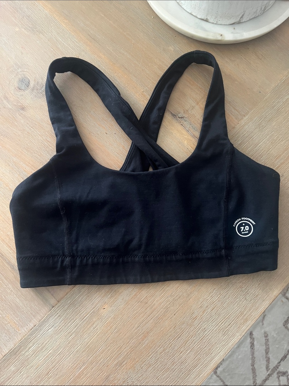ALLBIRDS Black Crossback Sports Bra